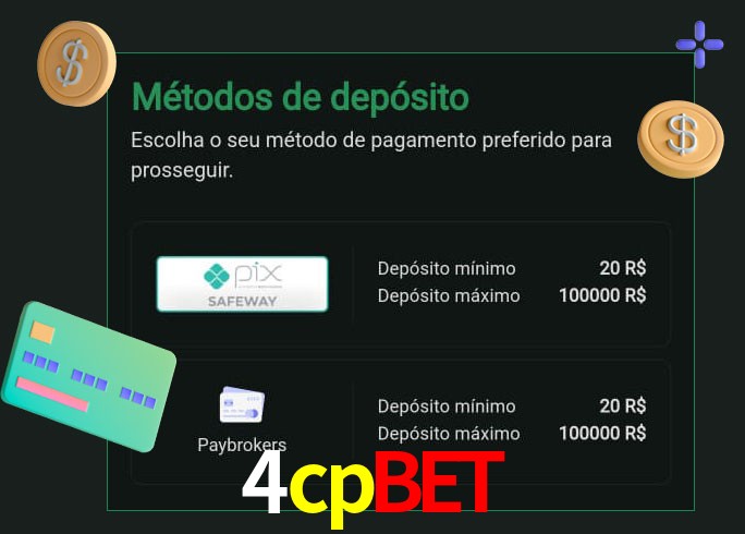 O cassino 4cpbet oferece uma grande variedade de métodos de pagamento